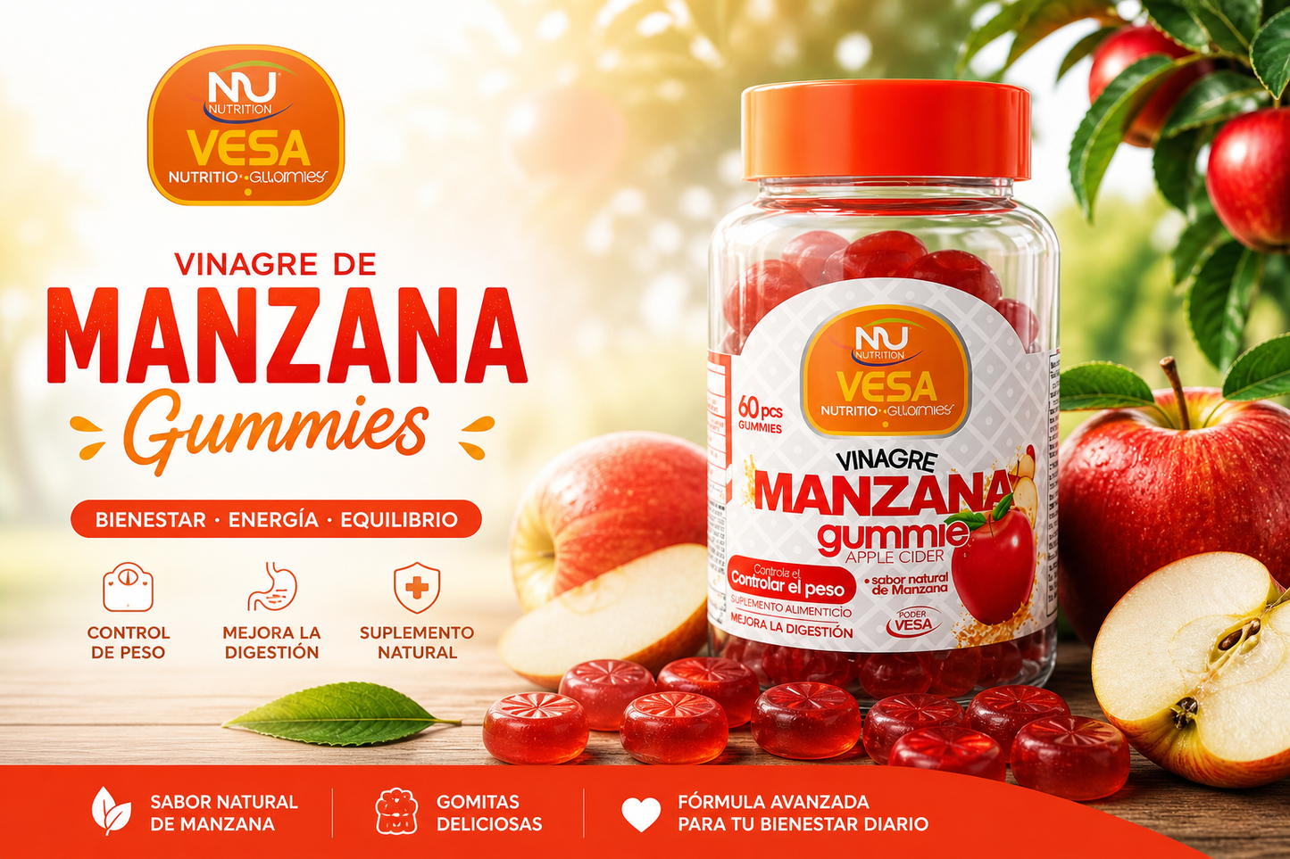 GOMITAS VINAGRE DE MANZANA